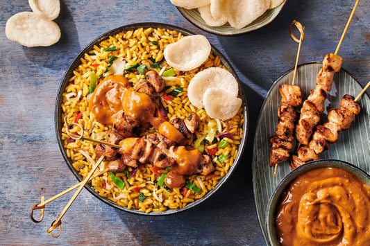 Nasi met kipsaté